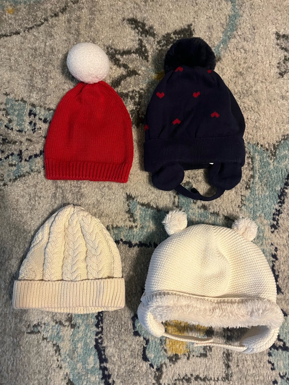 Set of 4 Baby Winter Hats $12.